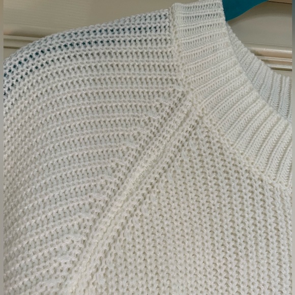 Asymmetric Open Seam with Tie Sweater - Picture 3 of 3